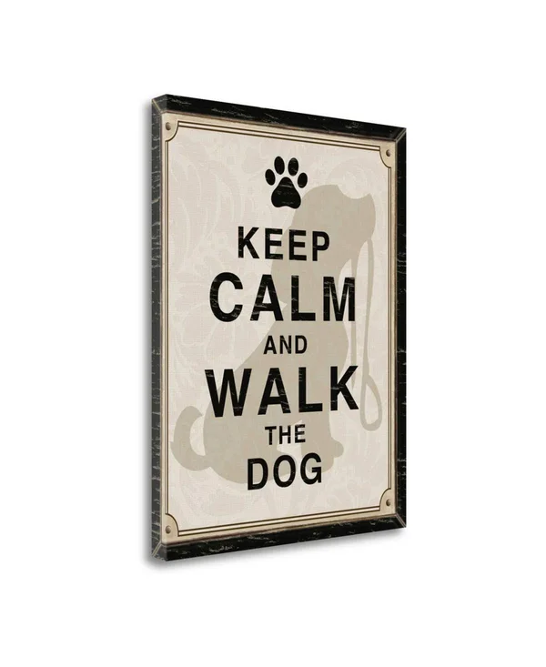 20x22 x 16x22 Keep Calm and Walk The Dog Giclee on Gallery Wrap Canvas