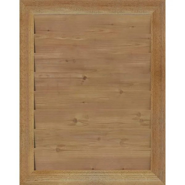 Ekena Millwork GVWVE34X2002RDUWR 34x22W x 20x22H Vertical Gable Vent (39x22W x 25x22H Frame Size): Unfinished - Non-Functional, R