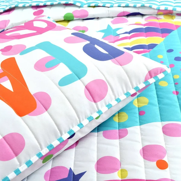 Lush Decor Unicorn Rainbow 4 Piece Quilt Set - Twin, White