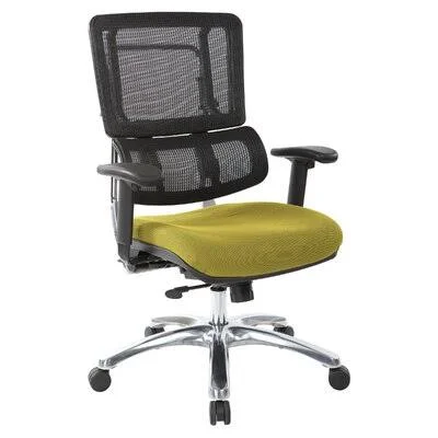 Pierro Ergonomic Task Chair Latitude Run Upholstery Color: Olive/Black, Frame Color: Polished Aluminum