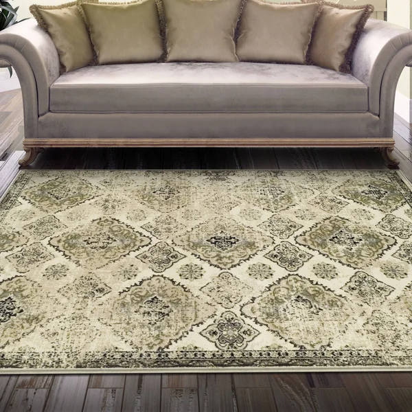 Superior Designer Mayfair Area Rug Green 2.6x8 Runners