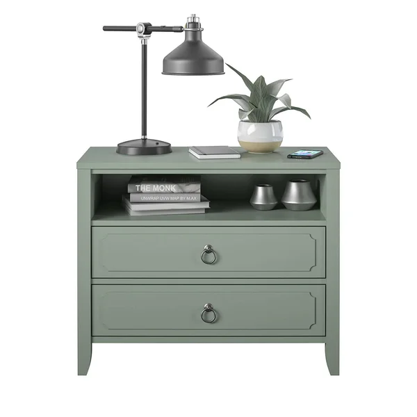 Novogratz Her Majesty 2 Drawer Nightstand - Green