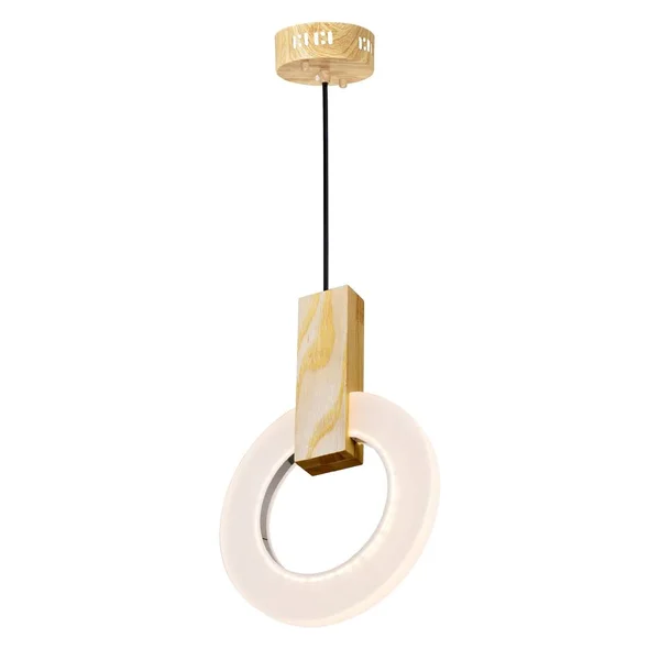 CWI Lighting-LED Mini Pendant with White Oak Finish-1214P8-1-236