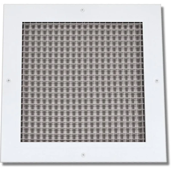 16X16-10 Soft White Lattice Return Air Grille in T-Bar Panel (Aluminum) - Shoemaker 700-600