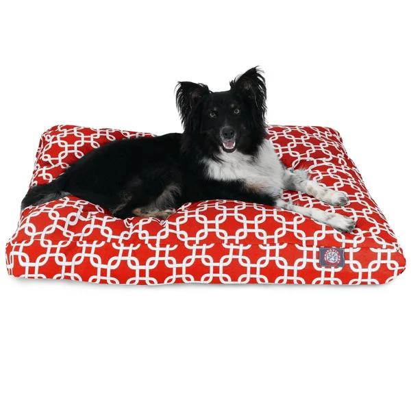Majestic Pet Links Rectangle Pet Bed Red