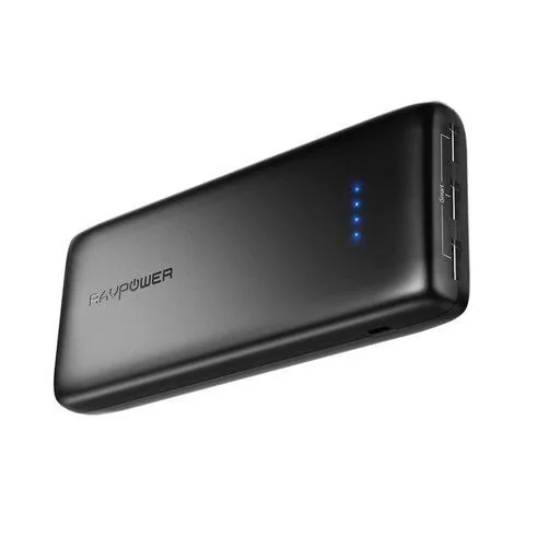 RAVPower 22000mAh External Battery Pack Portable Charger 22000 Power Banks 5.8A Output 3-Port (iSmart 2.0 USB Ports - ) Compatible