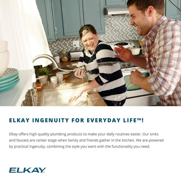 Elkay Lustertone ELUH2816PD Single Bowl Undermount Stainless Steel Kitchen Sink with Perfect Drain