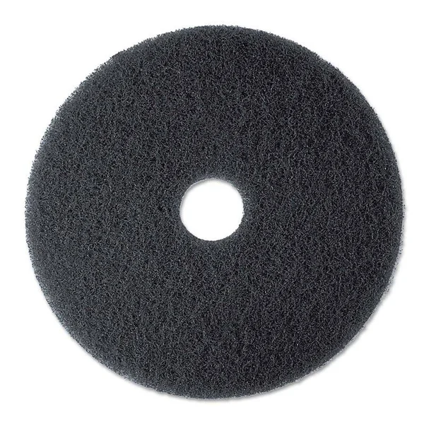 3M High Productivity Floor Pad 7300 17 Inches Black 5/Carton