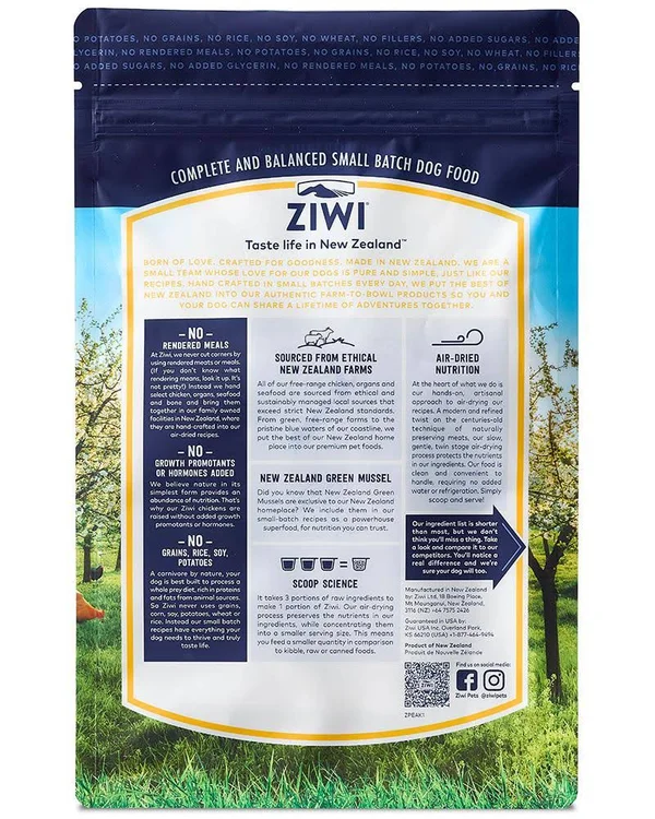 Ziwi Peak Air-Dried Chicken Dog Food 5.5lb