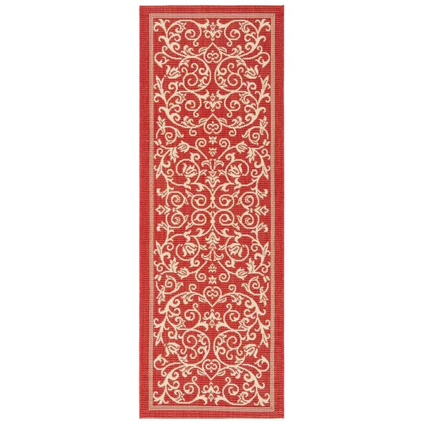 Safavieh Courtyard Clarine Indoor/ Outdoor Rug - 2&3x22 x 10& Runner - Olive/Natural