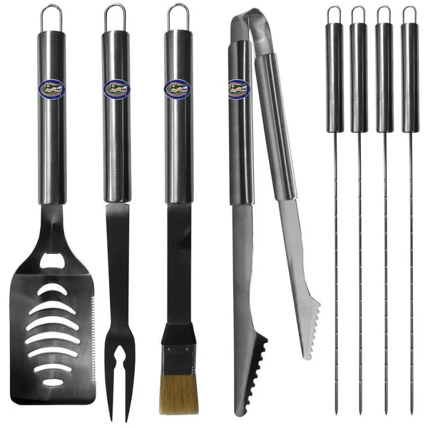 Florida Gators 8 PC BBQ Set - Stainless Steel w/Metal Case