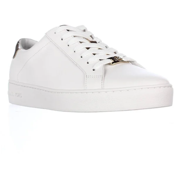 Michael Michael Kors Irving Lace-Up Sneakers - Optic White/Gold