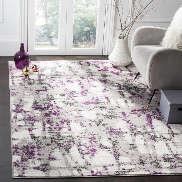 Safavieh Skyler SKY193R 6&7x22 x 6&7x22 Round Grey - Purple Area Rug