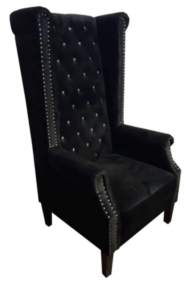 Cosmos Furniture Bollywood Transitional Style Black Accent Chair