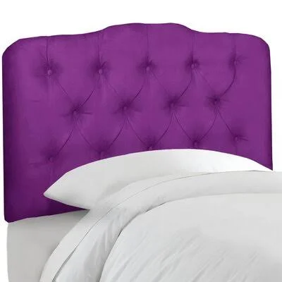 Roselare Tufted Headboard Size: Twin, Upholstery: Hot Purple