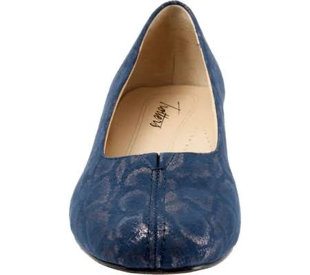 Trotters Women's Doris - Size: 6.5, Navy Micro Suede