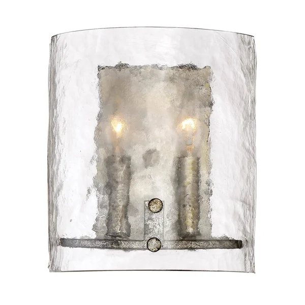 Quoizel 2 Light Fortress Wall Sconce - Mottled Silver - FTS8802MM