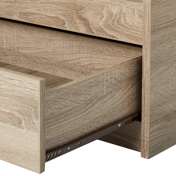 Benzara Modern Style Brown Finish Twin Size Chest Bed with 3 Drawers