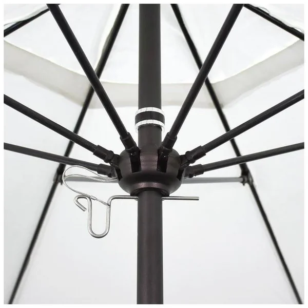 California Umbrella Venture 9& White Market Umbrella in Black