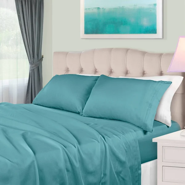 Blue Nile Mills 650-Thread Count Egyptian Cotton Solid Deep Pocket Ultra-Soft Sheet Set