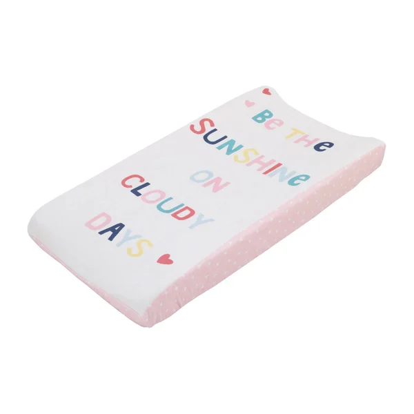 Little Love by Nojo We Love You So Multi Color Rainbow 2 Pack Super Soft Changing Pad Covers - 16 x 32 x 6"