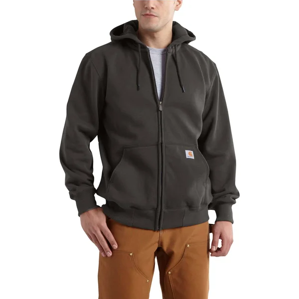 Carhartt Men's Rain Defender Paxton Heavyweight Hooded Zip Front Sweatshirt - Peat