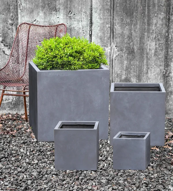 Kasamodern KM115XS Planter Pot - X-Small, Gray Cement