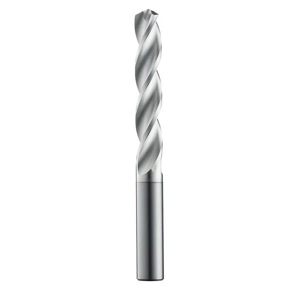 SGS 8.1mm 124° Helical Flute Solid Carbide Screw Machine Drill Bit - Uncoated - Right Hand Cut, 1.8504x22 Flute Length, 3.504x22