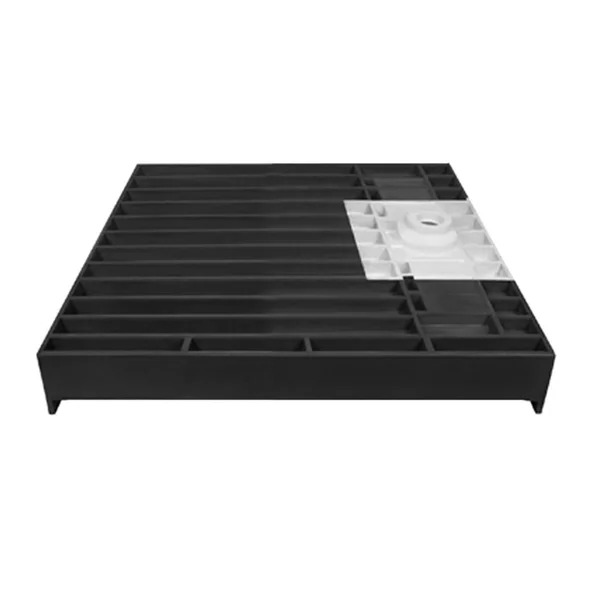 Shower Pan Tile Redi RT4242L-PVC-SQBN Black