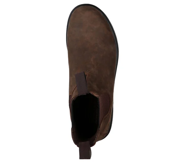 Skechers Men's Relaxed Fit Molton Gaveno Chelsea Boot, Brown