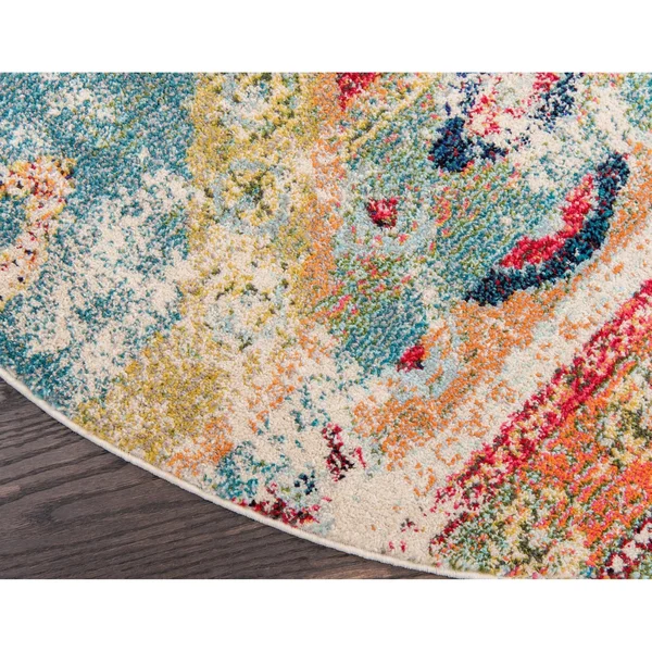 Unique Loom Kubok Sedona Area Rug - 5& x 8& - Fuchsia