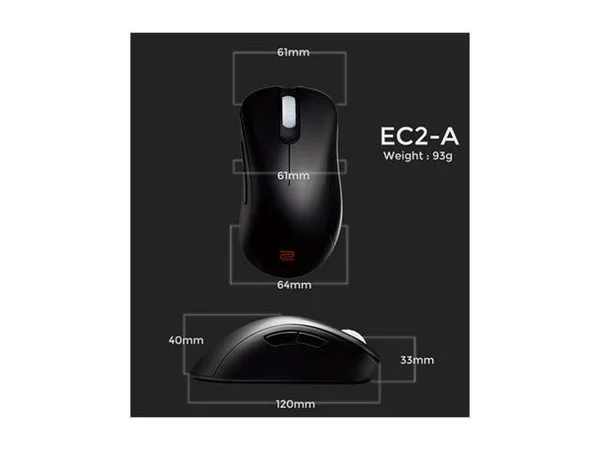 EC2-A Zowie Small Size Right Handed Driver Free 5 Buttons, Black