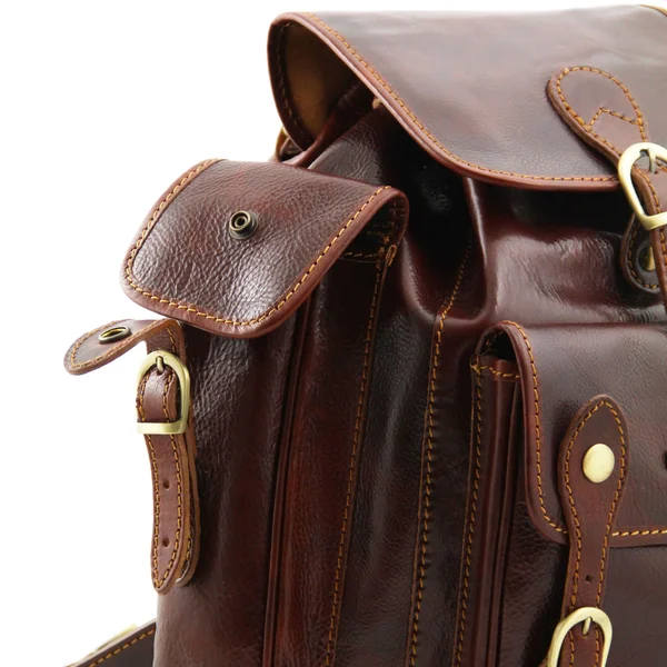 Pechino - Leather Backpack - Brown