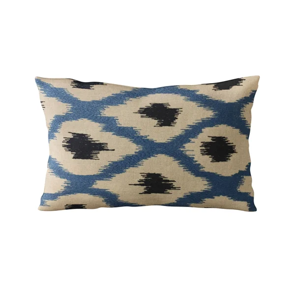 Plutus 26x22 x 26x22 Color Stitched Dot Luxury Throw Pillow in Blue