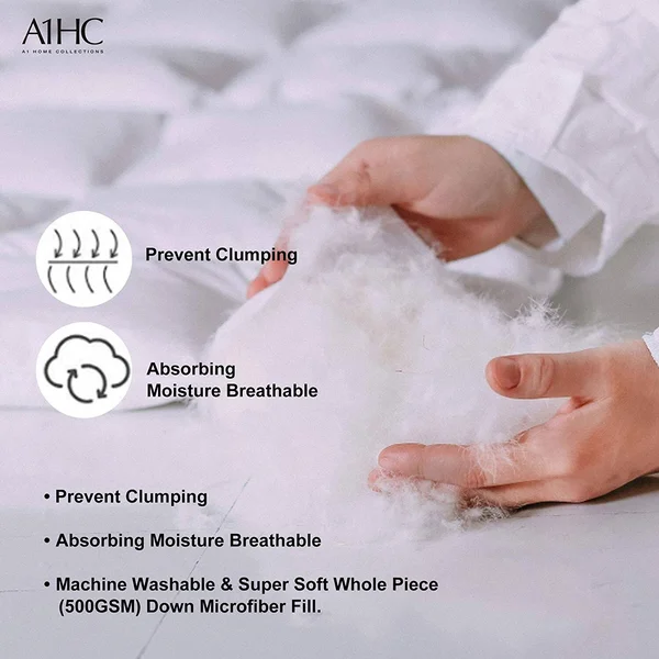 A1 Home Collections All Season 100% Down Alternative Microfiber Fill Duvet Insert, Size: King