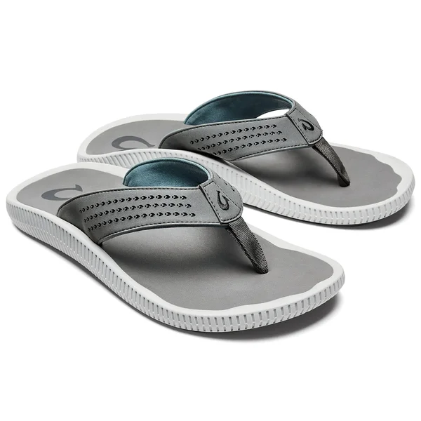 Olukai Ulele Sandals - Men's Blue/Charcoal, 14