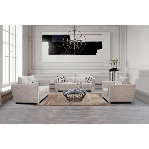 Cosmos Furniture Kingston Modern Loveseat, Gray, 3036GYKIN