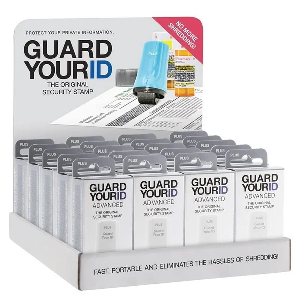 Guard Your ID Advanced Roller 20 Unit Filled Display Assorted Colors White
