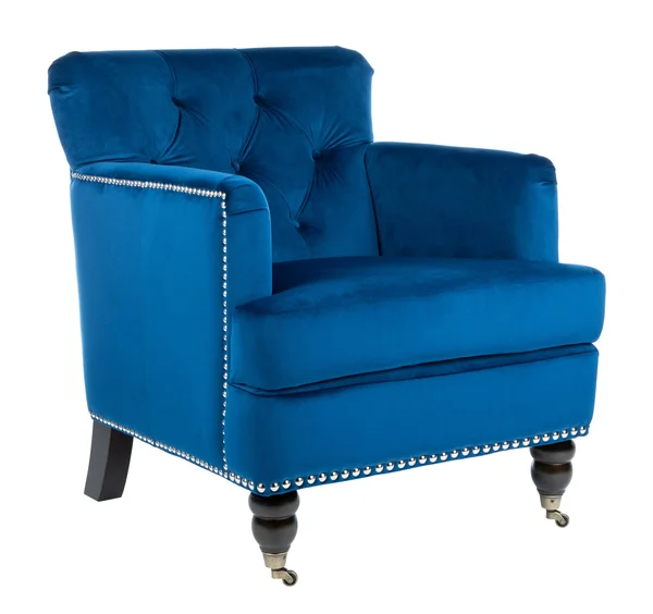 Safavieh Colin Tufted Club Chair - Navy, Espresso