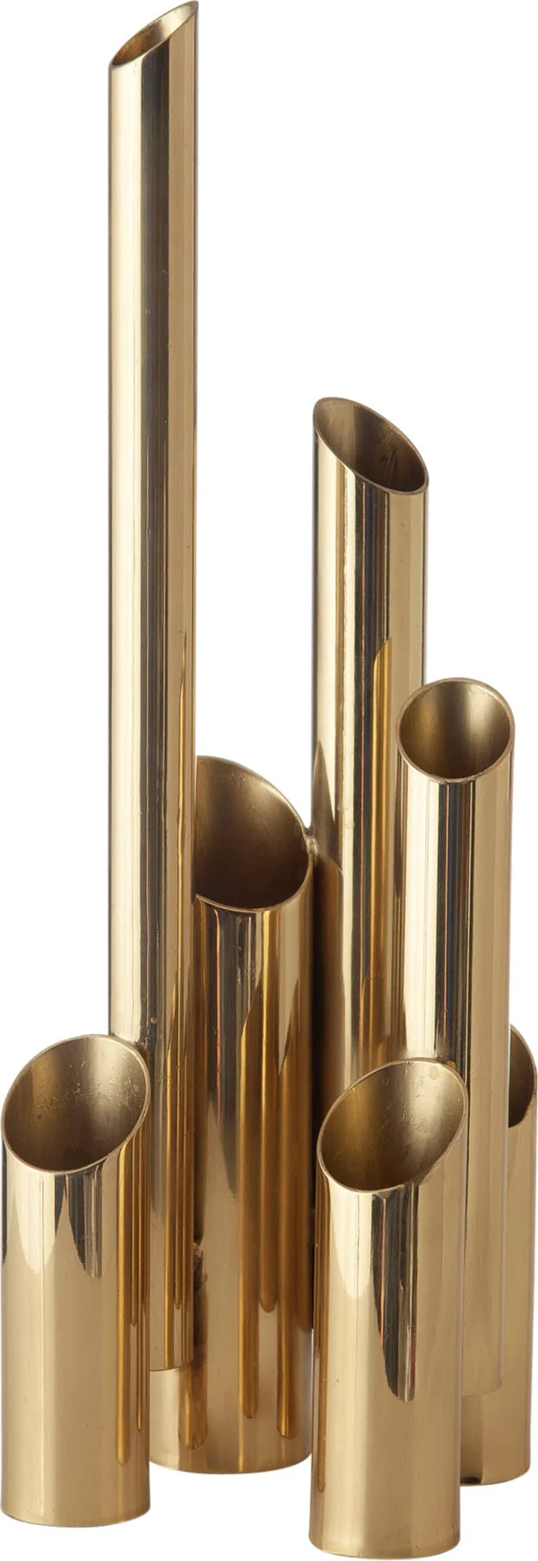 Multi Pipe Vase-Brass-Sm, Global Views 9.92977