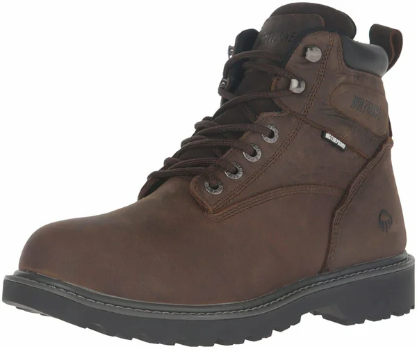 Wolverine Men's Floorhand 6in Waterproof Work Boot - Dark Brown - 11.5 EW
