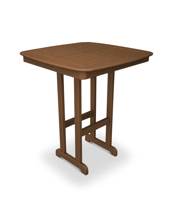 POLYWOOD Nautical 37x22 Bar Table - Teak