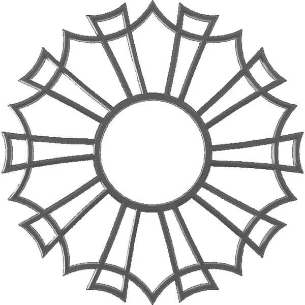 Ekena Millwork CMPP32AUSNI 32x22OD x 11 1/4x22ID x 1x22P Augustus Architectural Grade PVC Pierced Ceiling Medallion - Nickel