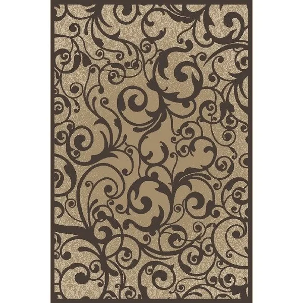 Admire Home Living Plaza Area Rug - 2&2 inch x 7&7 inch - Brown