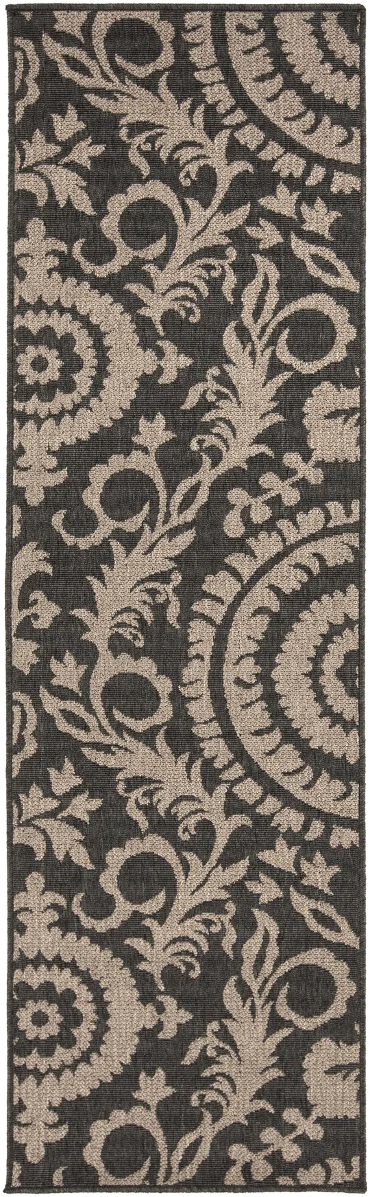 Surya Alfresco ALF-9615 Black Area Rug 7&6x22 x 10&9x22
