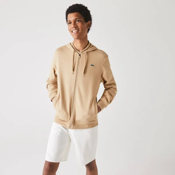 Men's Lacoste Solid Zip Hoodie 5875825 - 6, Viennese