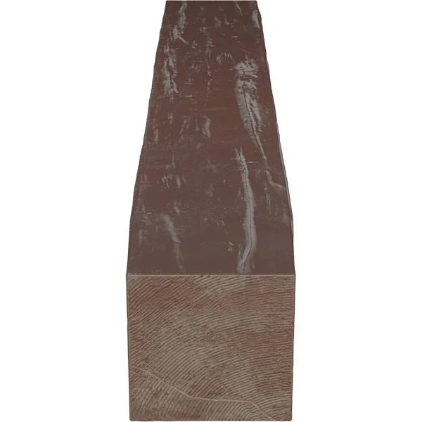 Ekena Millwork MANURW04X08X72AE 4x22H x 8x22D x 72x22W Riverwood Faux Wood Fireplace Mantel - Aged Pecan