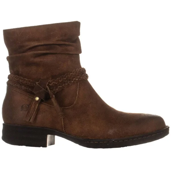 Born Ouvea Braid Ankle Boots - Rust