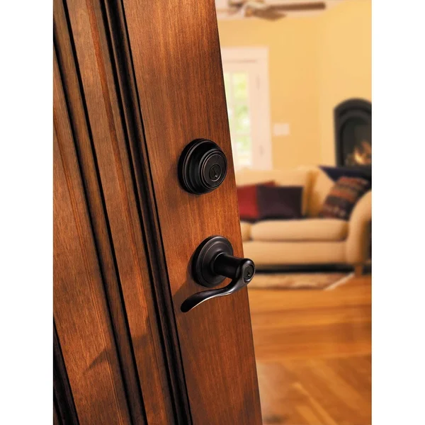 Kwikset 740TNL Signature Series Tustin Keyed Entry Door Leverset - Polished Brass