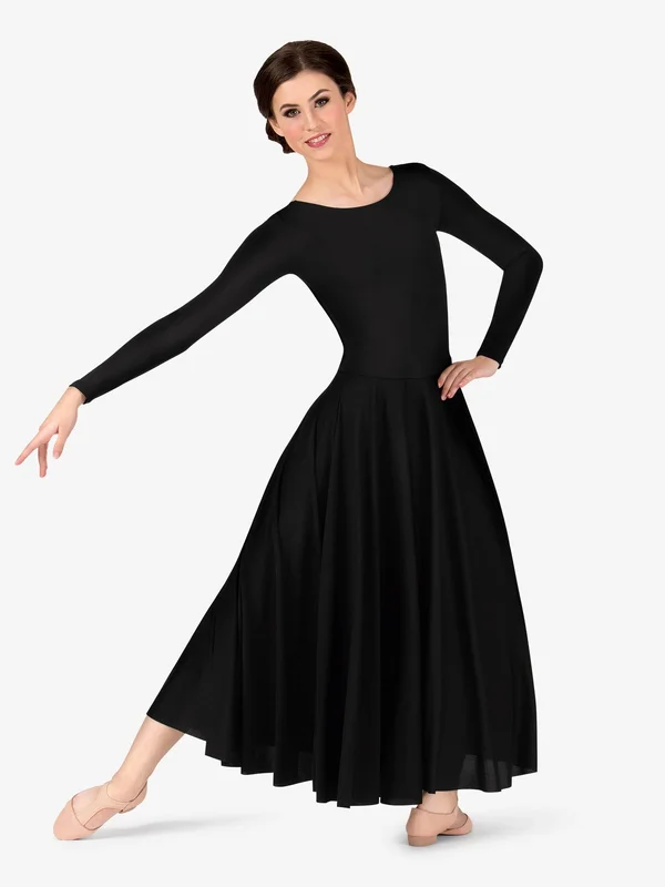 Body Wrappers Women's Worship Long Sleeve Dance Dress BW512